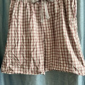 Denver Hayes large lounge Plaid Checkered Shorts with tie new or like new
